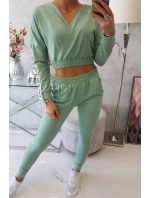 Sada s ozdobnými model 18746078 tmavě mátová - K-Fashion Sada s ozdobnými model 18746078 tmavě mátová - K-Fashion