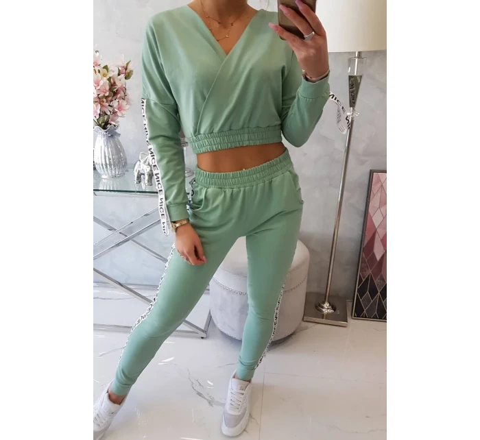 Sada s ozdobnými model 18746078 tmavě mátová - K-Fashion Sada s ozdobnými model 18746078 tmavě mátová - K-Fashion