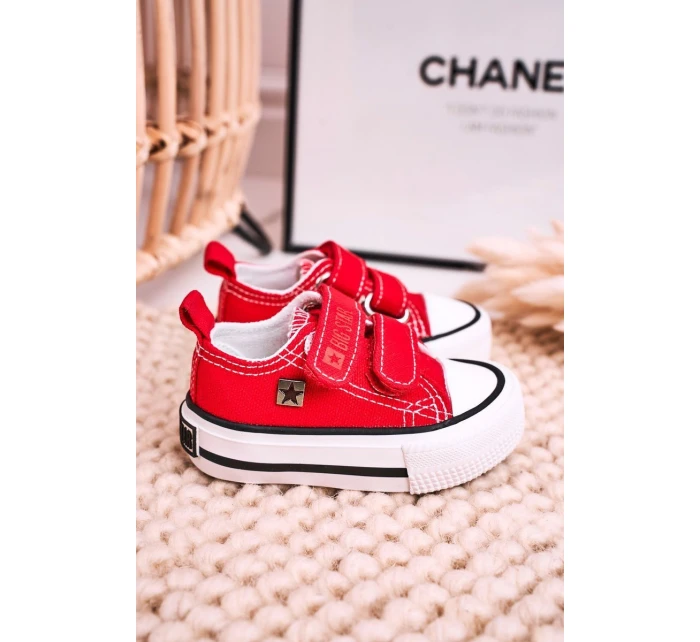 Dětské Tenisky Na Suchý Zip BIG STAR model 21545403 červené - Big Star Shoes Dětské Tenisky Na Suchý Zip BIG STAR model 21545403 červené - Big Star Shoes