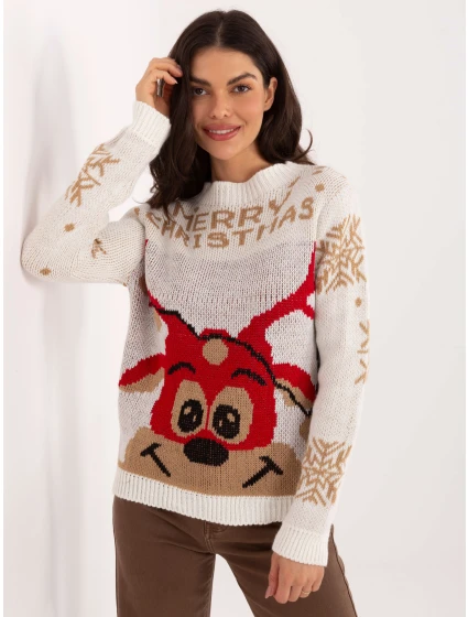 Sweter MI SW model 21791138 ecru - FPrice Sweter MI SW model 21791138 ecru - FPrice