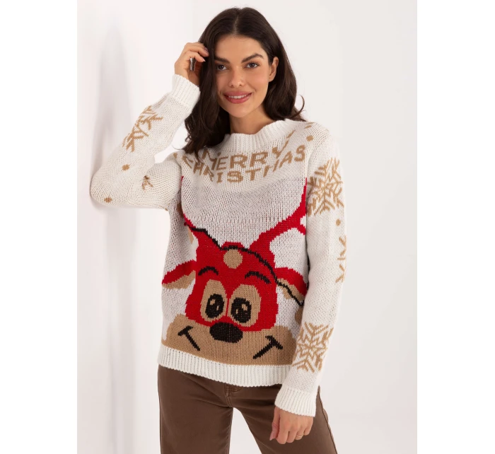 Sweter MI SW model 21791138 ecru - FPrice Sweter MI SW model 21791138 ecru - FPrice