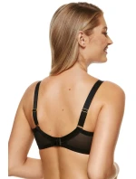 Dámska podprsenka Gwen-B4 Black with beige - Gorteks
