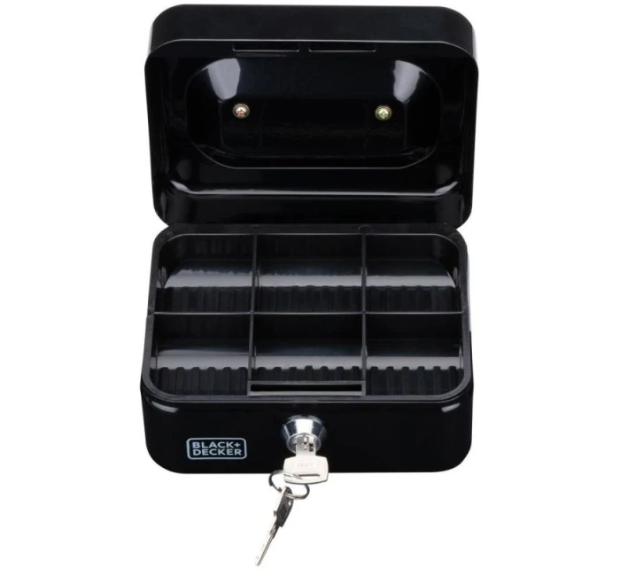 KOVOVÁ KASA NA DOKUMENTY 15x8x11,8 CM BLACK + DECKER