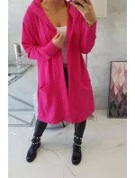 Pláštenka oversize s kapucňou fuchsiová Pláštenka oversize s kapucňou fuchsiová