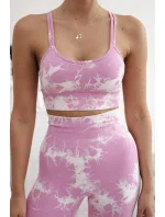 Fitness set model 20129769 legíny push up světle růžová + ecru - K-Fashion