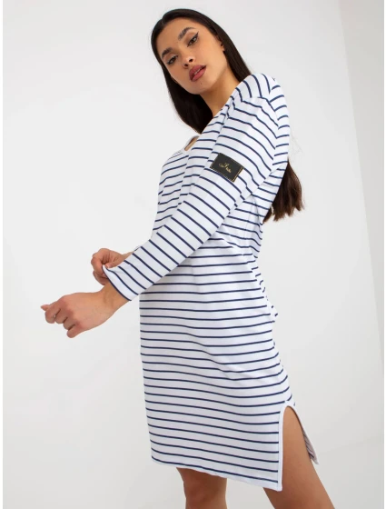 Dámske šaty BL1010.74 bielo-modré - FPrice Dámske šaty BL1010.74 bielo-modré - FPrice