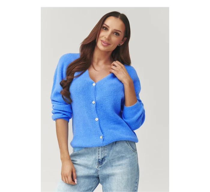 Zapínanie svetra model 223260 Makadamia