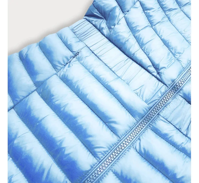 Světle modrá vypasovaná dámská bunda model 17182475 - LHD Světle modrá vypasovaná dámská bunda model 17182475 - LHD