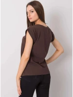 tshirt z  Feel Good ciemny brązowy model 21781317 - Factory Price