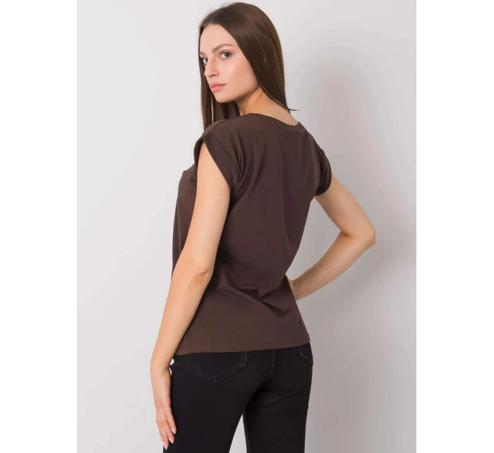 tshirt z  Feel Good ciemny brązowy model 21781317 - Factory Price