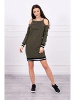 Kaki šaty Tres Chic Kaki šaty Tres Chic