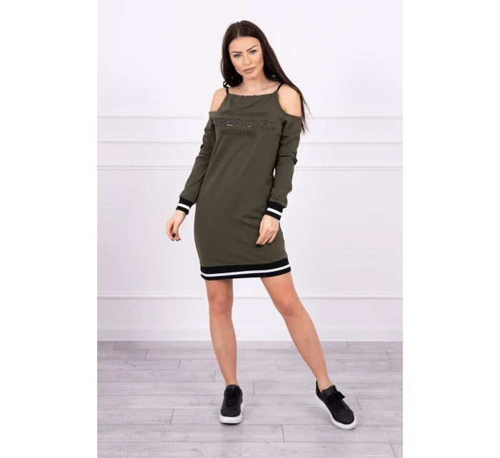 Kaki šaty Tres Chic Kaki šaty Tres Chic