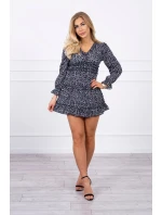 Šaty s ozdobnými volánky černé Šaty s ozdobnými volánky černé