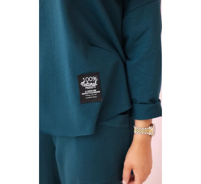 Bavlnená mikina nohavice set navy