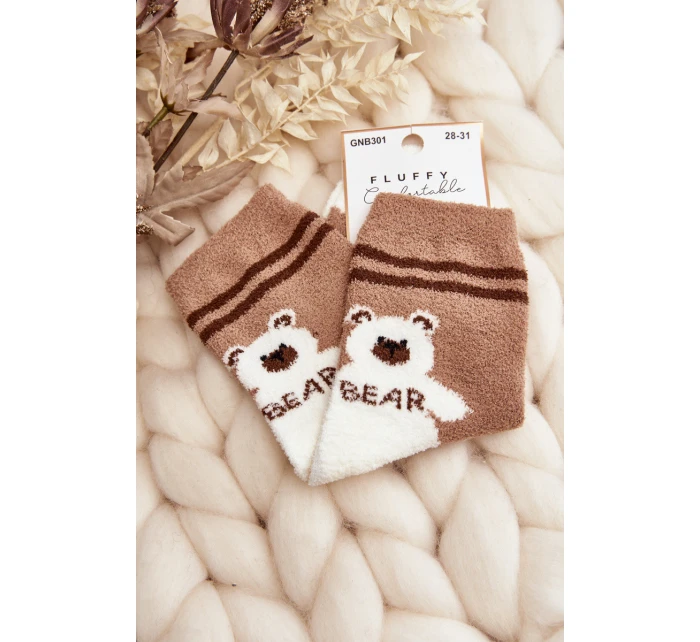 teplé ponožky s světle hnědé model 21643890 - Aura.via