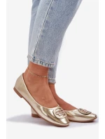 Baleríny Na Ploché Podešvi S Ozdobou Zlaté model 21684333 - Boto