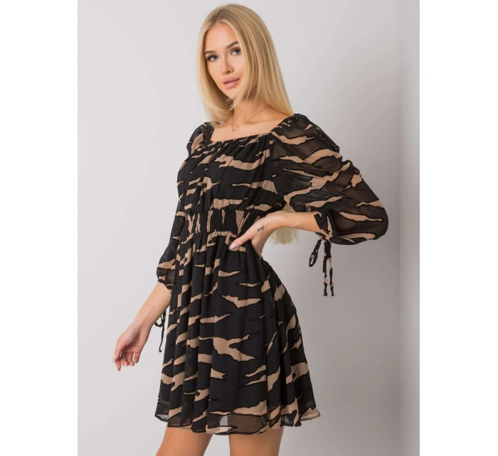 Šaty LC SK 22K 3040.19P čierna a béžová