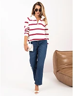 Bluza RV BL model 22401106 biało czerwony - FPrice Bluza RV BL model 22401106 biało czerwony - FPrice