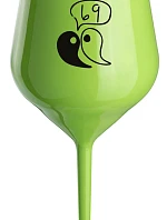 69 - zelená nerozbitná sklenice na víno 470 ml