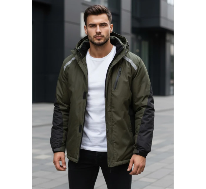 Pánská zelená bunda Dstreet model 21995681 - FashionStreet Pánská zelená bunda Dstreet model 21995681 - FashionStreet