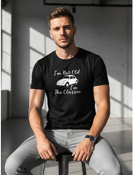 Tshirt męski z nadrukiem  Old czarny model 22170637 - FashionStreet