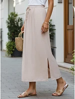 Spódnica damska maxi z w beżowa model 22210626 - FashionStreet Spódnica damska maxi z w beżowa model 22210626 - FashionStreet