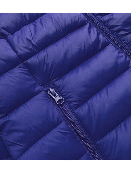 Tmavě modrá prošívaná dámská bunda model 16150446 - J.STYLE