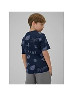 Chlapčenské tričko s potlačou 4F 4FJRSS26TTSHM3466-31A Detské tričko