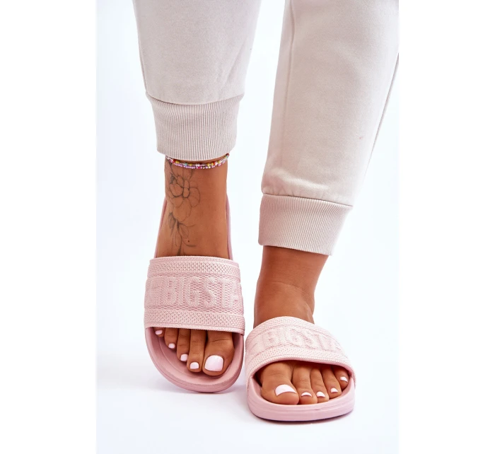 Dámské módní pantofle Big Star model 21611804 Světle růžové - Big Star Shoes Dámské módní pantofle Big Star model 21611804 Světle růžové - Big Star Shoes