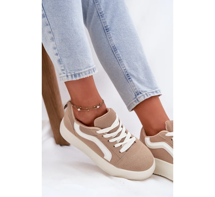 Sneakersy Damskie Na Platformie Khaki Tellnira
