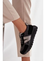 Sneakersy Damskie Na Platformie Vinceza 58561 Czarne