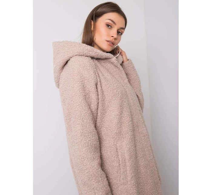 Płaszcz model 18997314 beżowy - FPrice Płaszcz model 18997314 beżowy - FPrice