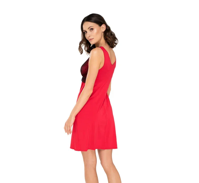 Červeno-čierna košieľka Valerie - Babella