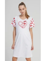 Dámska tehotenská nočná košeľa Love Light Grey Printed - Vienetta