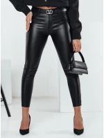 Dámské kalhoty z voskované kůže black Dstreet model 21982405 - FashionStreet