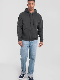Iconic Premium Hooded Sweat Jacket Mikina s kapucí z těžké bavlny model 22459394 light graphite - Fruit of the Loom