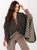 Pončo AT PN 7661.89 čierna a béžová