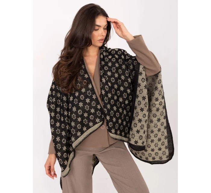 Pončo AT PN 7661.89 čierna a béžová Pončo AT PN 7661.89 čierna a béžová