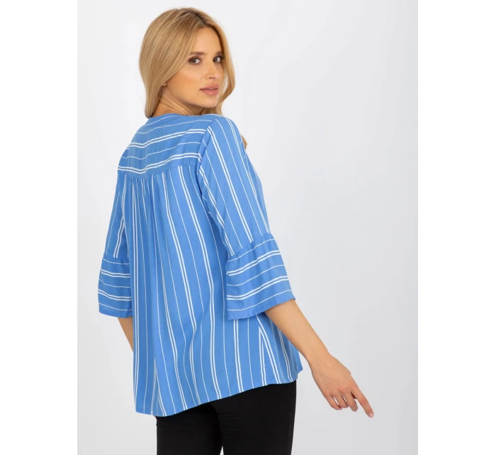 Dámská halenka model 18140208 modrá - FPrice Dámská halenka model 18140208 modrá - FPrice