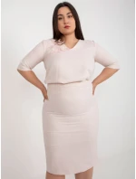 Sukňa LK SD 506697.95 svetlo ružová