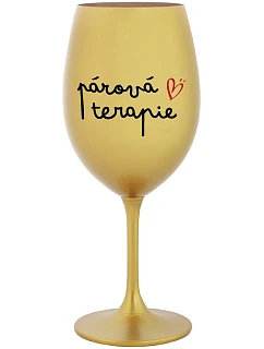 Párová terapia - zlatý pohár na víno 350 ml