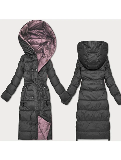 Obojstranná zimná bunda Minority s pruhmi Graphite Pink (M2-6519-27+52) Obojstranná zimná bunda Minority s pruhmi Graphite Pink (M2-6519-27+52)