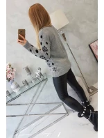 Vianočný sveter s medvedíkom sivý