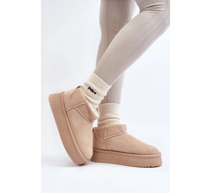Dámské Sněhule Na Podrážce Beige model 21645981 - Boto