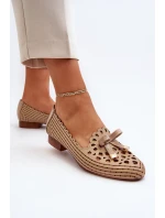 Dámské lodičky s mašlí v béžové barvě model 21651889 - Boto