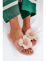 Transparentne Płaskie Klapki Damskie Ze Sztucznym Kwiatem Nude Vobetta Transparentne Płaskie Klapki Damskie Ze Sztucznym Kwiatem Nude Vobetta