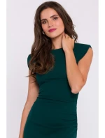 S382 Midi šaty bez rukávov - zelené