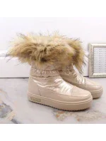 Dámske snežnice INT1924B s umelou kožušinou MM274380 Light beige - Big Star Dámske snežnice INT1924B s umelou kožušinou MM274380 Light beige - Big Star