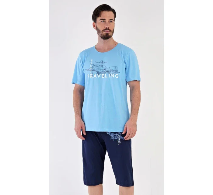 Pánske pyžamo bermudy Lietadlo