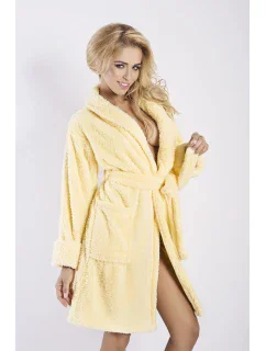 Dámsky župan Eliza short yellow - DKAREN